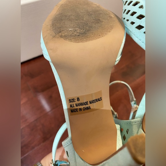 Mint green pointed toe heels size 8 - Picture 6 of 13